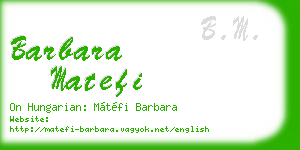 barbara matefi business card